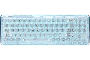 YUNZII X71 メカニカルゲーミングキーボード 透明キーキャップ 71キー 68%配列 ワイヤレス ホットスワップ対応 BT5.0/2.4G/USB-C ガスケット搭載 RGB 無線 Windows/Mac用 技適認証取得（クリスタルアイス軸、