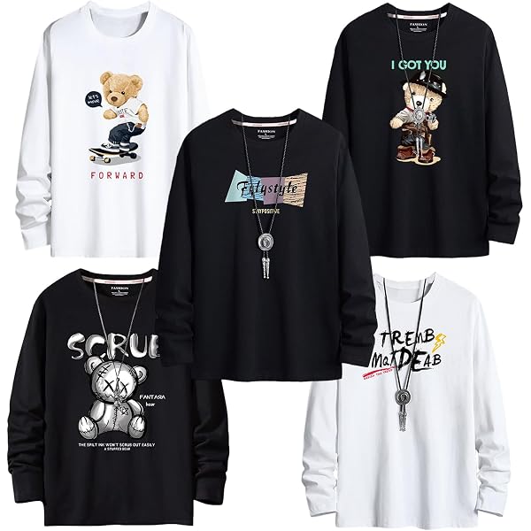 Amazon | [Outfly] 赤白 水玉 ドット 長袖Tシャツ メンズ レディース