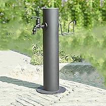 ステンレススチール ガーデン蛇口 屋外用ステンレススチール製ガーデンウォーターコラム、レトロな