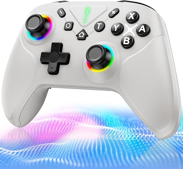Switch 2 コントローラー ダブルホール機能 Switch1/2代对応【2025革新モデル】スイッチ プロコン TURBO自動連射機能 6軸ジャイロセンサー搭載 4階段HD振動 背面ボタン付き 9色RGBライト ゼロ遅延 無線接続 1000mAh大容量 Bluetooth 人間工学デザイン Switch全世代に対応/PC/Android/iOSにも対応 日本語取扱説明書付き (Black) - 1