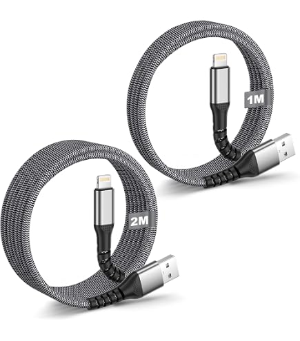 Amazon.co.jp: アイフォンLightning充電ケーブル 2M(2個セット)対応