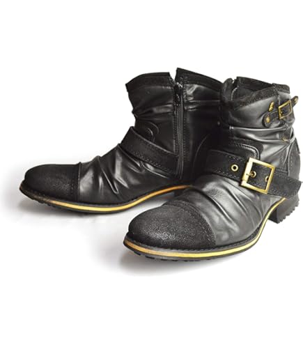 Amazon.co.jp: 厚底 斜めカット 特攻ブーツ 旧車會 旧車会 バイク