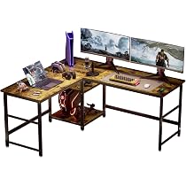 Amazon | DEWEL ゲーミングデスク パソコンデスク 幅170+150cm×奥行