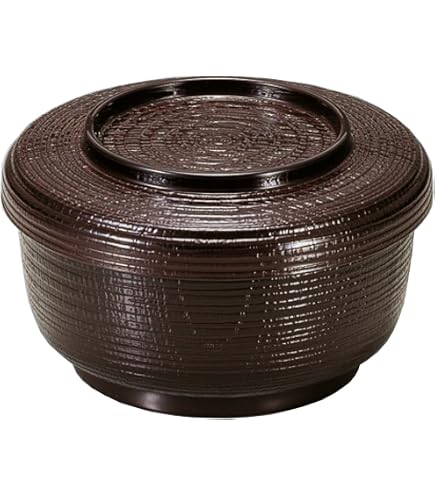 Amazon｜若泉漆器 (小)割子飯器 黒内朱塗 1-224-2｜飯碗 オンライン通販