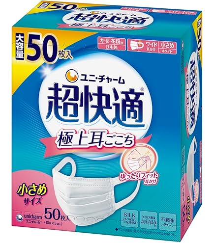 Amazon.co.jp: 超快適マスク 【大容量】 風邪・花粉用 プリーツタイプ