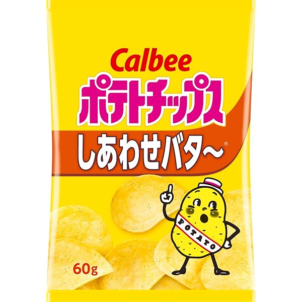 Amazon | カルビー ポテトチップス しあわせバター 60g×12入