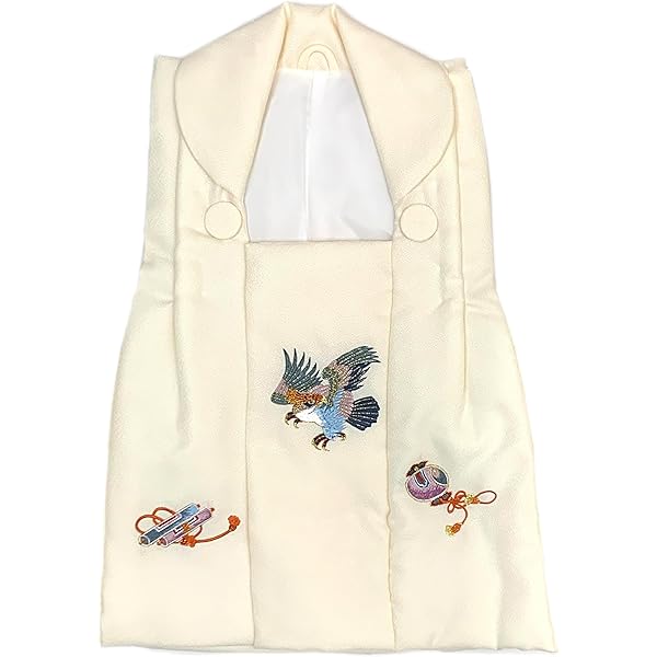 509ag38□七五三 三歳 女児 着物&被布&長襦袢 金彩 牡丹 扇□良好