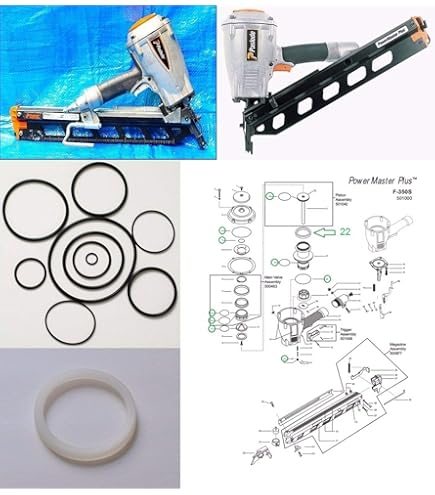 Produktbild von O-Ring Dichtungsset Für Paslode 3250 F16 Finish Nagler – Ersatz Für Zylinderdichtungen 500970 & 402725