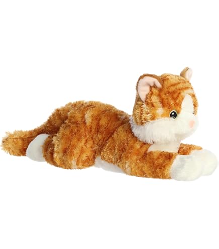 Aurora Butterball Tabby Fat Cat Plush Stuffed Animal - 9.5" Medium, Soft & Squeezable - View #5