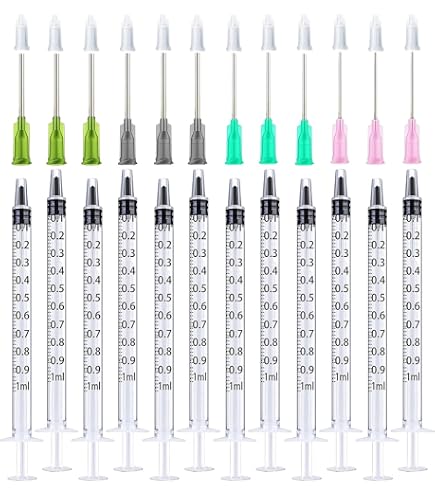 Amazon.co.jp: ShuaWdk 12枚1mlシリンジ 注射器、14G、16G、18G、20G針