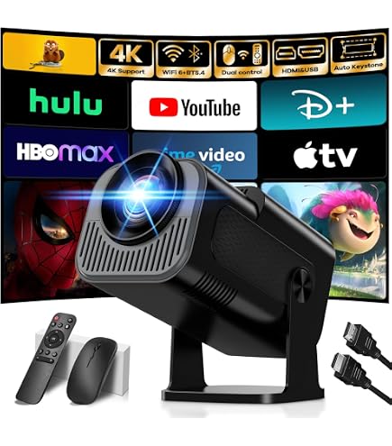 MINI VIDEO PROJECTOR 本体 Built-in Apps & Android 14】Zynix Video Projector Supports 4K and