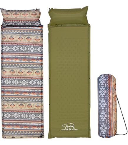 Bears Rock インフレーターマット 2個セット Bears Rock 腰に優しい 車中泊 マット スリーピング エアー