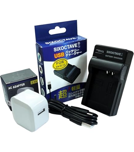 Amazon | SIXOCTAVE ACアダプター付き ニコン 用 EN-EL19/ソニー 用 NP