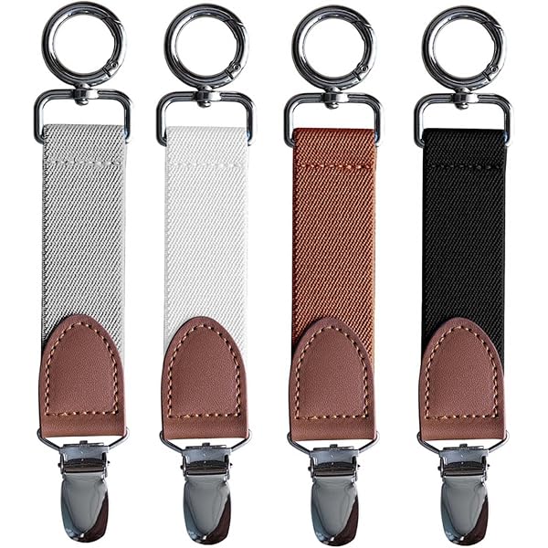 12 PCS PU Leather Hat Clip Beach Holder Elastic for Travel  display picture 1