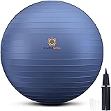 【Amazon.co.jp限定】プリマソーレ バランスボール 45cm 55cm 65cm 75cm 空気入れ付き アンチバースト 耐荷重300kg フィットネスボール ジムボール フィットネス