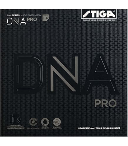 STIGA（スティガ） テンション系裏ソフトラバー DNA PRO M ディーエヌエー プロ M ブラック 特厚 黒 Amazon | STIGA(スティガ) 卓球 ラバー テンション系裏ソフト DNA プロ