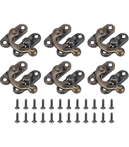 Amazon.co.jp: ボックスラッチ アンティーク 掛け金フック 木箱 ロック