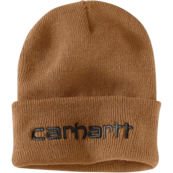 Amazon | Carhartt メンズ ニット迷彩ビーニー, ダークカーキダック