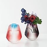 D-BROS公式 FLOWER VASE フラワーベース【グラデーション レッド＆ブラウン（0405027）】ビニール製の花瓶