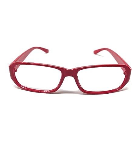 ファッション・伊達メガネ 青赤コンビネーション