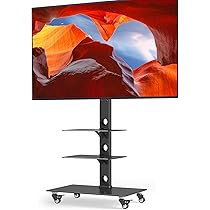 Amazon｜1homefurnit テレビスタンド キャスター付き 移動式 ハイ