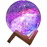 プレゼント ナイトライト 月ライト 3Dスターライト 16色 LEDインテリア照明 USB充電 スタント付き リモコンスイッチ (15cm-16色)