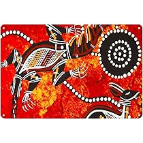 Amazon.co.jp: メタルブリキ看板 - オーストラリアアボリジニ