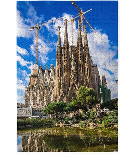 Amazon.co.jp: 1000ピース ジグソーパズル 世界遺産 月夜のサグラダ