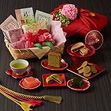 伊藤久右衛門 母の日 宇治抹茶スイーツ 豪華版 竹かご風呂敷包み プレゼント 花咲 バスケット