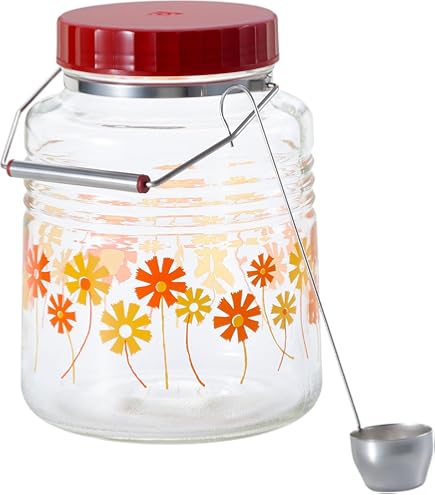 Amazon | アデリアレトロ 貯蔵びん 3L レードル付き ガラス保存