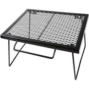 YOLER メッシュテーブル スチールテーブル 折りたたみ アウトドア キャンプ用品 専用キャリーバッグ付 43×32×26cm