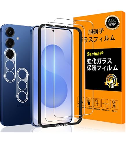 Amazon.co.jp: 対応 Galaxy S26 5G ガラスフイルム 指紋認証対応 【2+2