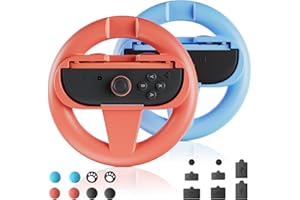 【Amazon.co.jp 限定】Switch 2 JoyCon 2 専用ハンドル2個セット スイッチ2 ジョイコン2用 2025 第2世代ハンドルグリップ マリオカート9 & 8 デラックス、マリオカート ワールドに対応、軽量設計 取付簡単 保護ケ