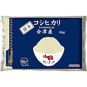 【精米】 [Amazon限定ブランド] 580.com 会津産 白米 コシヒカリ 5kg 令和2年産