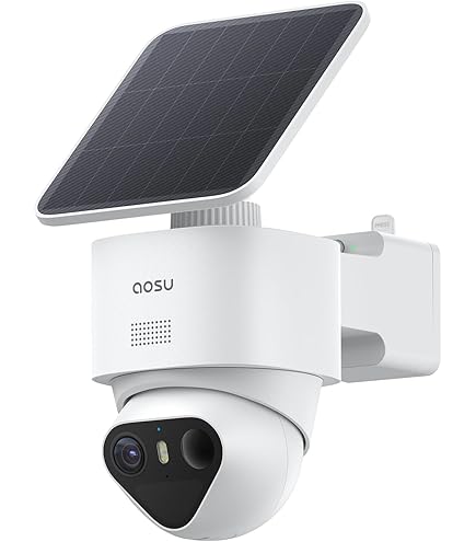 Amazon.co.jp: aosu 防犯カメラ 屋外 ソーラー 【2026固定/追尾式2in1