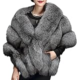 [Kstyle App] [ケースタイル アップ] フェイク ファー マフラー フォックス 調 上品 ゆったり 大判 大きめ 秋 冬 フリーサイズ 暖かい 毛皮 風 ケープ マント ポケット 付き
