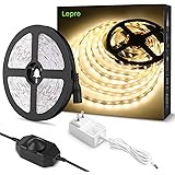Lepro LEDテープライト 電球色 無段階調光 間接照明 5m 12v 高演色タイプ ストリップライト 切断可能 2835SMD 300LED高輝度 ストリングライト 寝室/お部屋/店舗/コレクション/看板照明