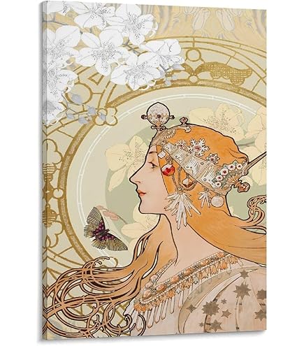 Amazon.co.jp: アルフォンス・ミュシャ『音楽』(連作《四芸術》より