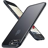 ONES 艶消し iPhone 8Plus / 7Plus ハードケース 【 強化レンズ保護、合金ボタン、エアバッグ 】● 米軍MIL規格 超耐衝撃 【 黒·衝撃吸収シリコンバンパー ✚ 半透明·マット感·強化PCガードボード 】 指紋防止 滑り止め