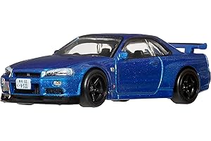 ホットウィール(Hot Wheels) カーカルチャー タイムレス アイコンズ 日産 スカイライン GT-R V-スペック II （BNR34） 乗り物おもちゃ ミニカー 3歳から ブルー JBK92
