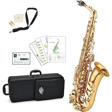 【美品】アルトサックスセット　ケース・リード・グリース付 Soleil アルトサックス SAL-1 単品〔専用ケース、その他付属品