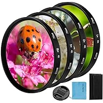 Kit Filtri Close-Up Fotover 4 Pezzi (+1, +2, +4, +10) – Set Filtri Macro Universali 82 Mm Con Sacchetto E Copriobiettivo