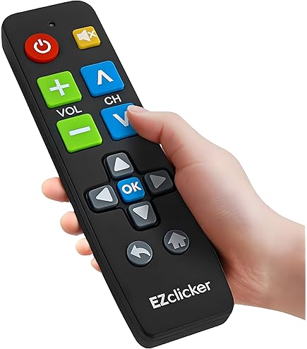 Amazon | EZclicker ビッグボタンユニバーサルテレビリモコン