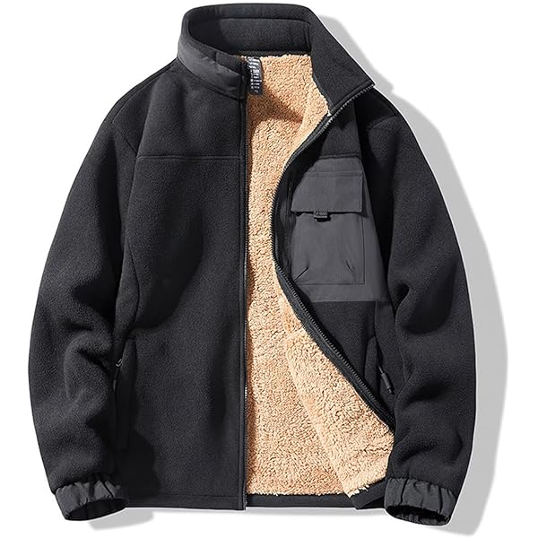 the GazettE フリース アウター もこもこ 黒 メンズ カジュアル