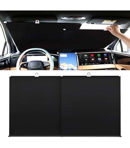 Amazon | SENKAR 車用ロールサンシェード 自動巻き上げ式 さんしえーど