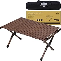 Hilander ウッドロールトップテーブル　120センチ Amazon | Hilander(ハイランダー) ウッドロールトップテーブル