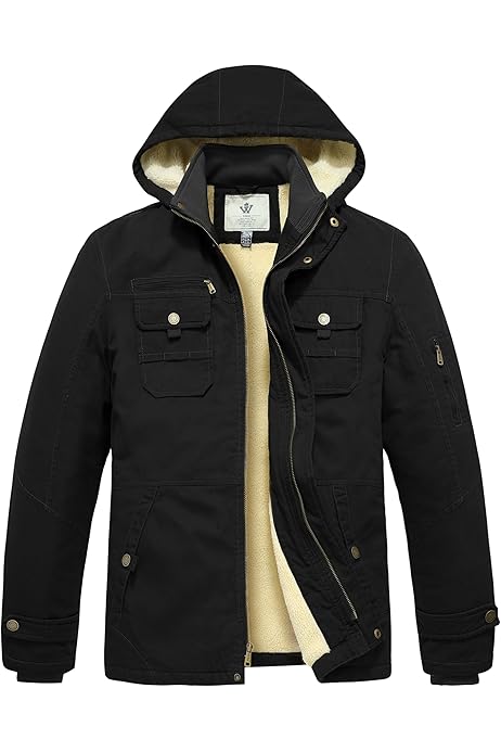 Gabardina Para Hombre Men's Fishtail Hooded Parka Jacket M51