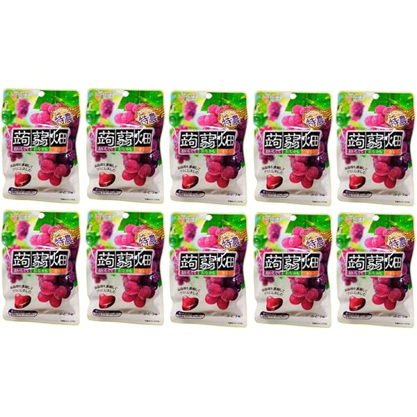 Amazon | 【販路限定】蒟蒻畑グミ ぶどう味 40g×4袋 | ノーブランド品