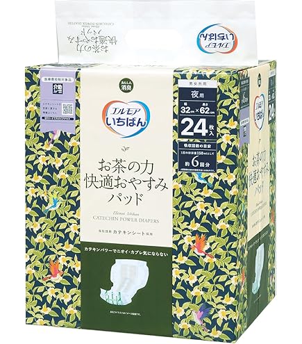 Amazon | いちばん お茶の力 ワイドパッド 男女共用 24枚入(テープ