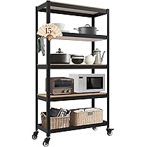 Amazon｜HOMEDANT House 組立簡単 ラミネート スチールラック キッチン